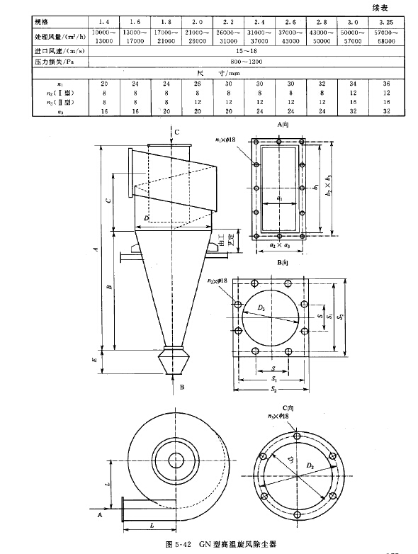 GN型高溫旋（xuán）風除塵器